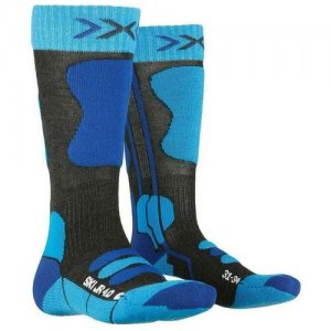 Носки 2021-22 X-Socks Ski Junior 4.0 Blue (Eur:27-30) X-bionic. Цвет: голубой/синий