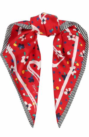 Шелковый платок с принтом Marc Jacobs. Цвет: красный