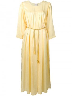 Длинное платье-туника со складками Forte. Цвет: желтый