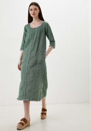Платье Савосина. Цвет: зеленый