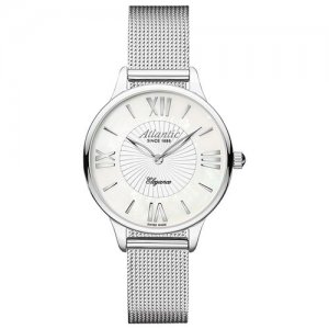 Наручные часы Elegance 29038.41.08MB, белый Atlantic. Цвет: серебристый