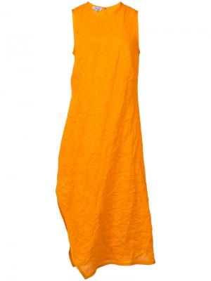 Асимметричное текстурное платье Narciso Rodriguez. Цвет: жёлтый и оранжевый