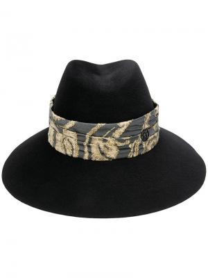 Шляпа с отделкой в виде шарфа Maison Michel. Цвет: черный