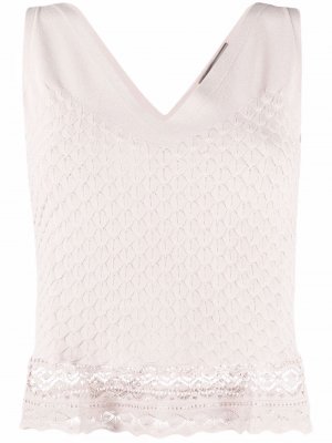 Floral-lace detail sleeveless blouse D.Exterior. Цвет: розовый