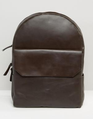 Коричневый кожаный рюкзак Royal RepubliQ. Цвет: коричневый