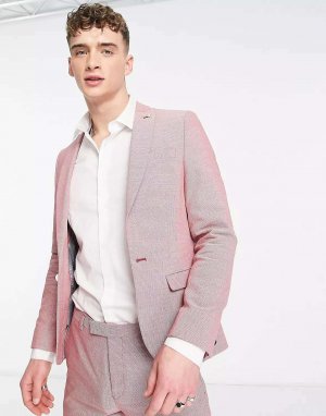 Розовый хлопковый пиджак Twisted Tailor