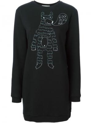 Embroidered teddy bear sweatshirt Jimi Roos. Цвет: чёрный