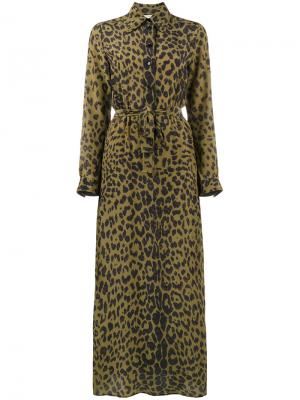 Платье Leopard Love Bella Freud. Цвет: коричневый