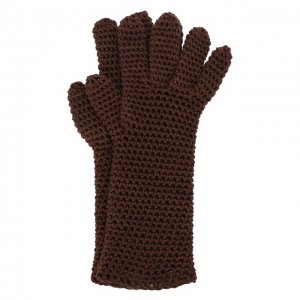 Хлопковые перчатки Emilia Wickstead. Цвет: коричневый
