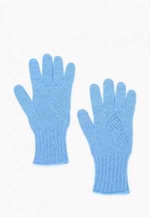 Перчатки Фабрика Оренбургских пуховых платков. Цвет: синий