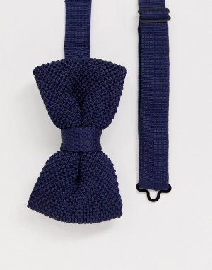 Вязаный галстук-бабочка -Темно-синий Gianni Feraud