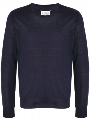 Пуловер с круглым вырезом Maison Margiela. Цвет: синий