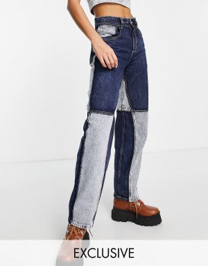 Мешковатые джинсы в стиле пэчворк , вдохновленные 90-ми Reclaimed Vintage