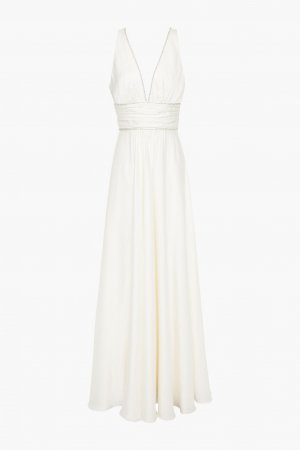 Атласное свадебное платье Song Flower, украшенное кристаллами JENNY PACKHAM, слоновая кость Packham