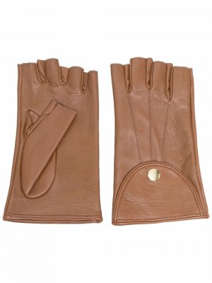 Перчатки-митенки Manokhi. Цвет: коричневый