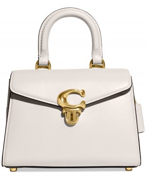 Маленькая сумка-портфель Sammy 21 Luxe из изысканной кожи COACH, белый Coach