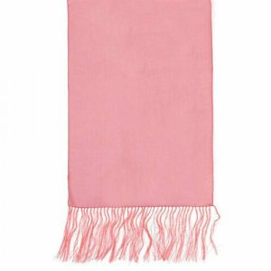 Шарф , натуральный шелк, вязаный, с бахромой, 200х50 см, розовый Renato Balestra. Цвет: розовый/коралловый