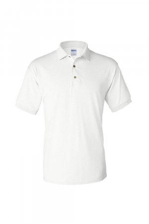 Рубашка поло из джерси DryBlend для взрослых с короткими рукавами , белый Gildan