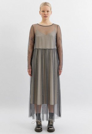 Платье Unique Fabric. Цвет: серый