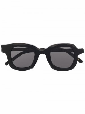 Солнцезащитные очки в квадратной оправе MASAHIROMARUYAMA. Цвет: черный
