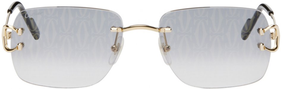 Золотые солнцезащитные очки Signature C de Cartier