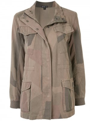 Куртка Fatigue с камуфляжным принтом James Perse. Цвет: коричневый