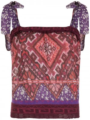 Блузка Katy с геометричным принтом Cecilia Prado. Цвет: фиолетовый