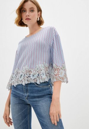 Блуза Ermanno Scervino. Цвет: голубой