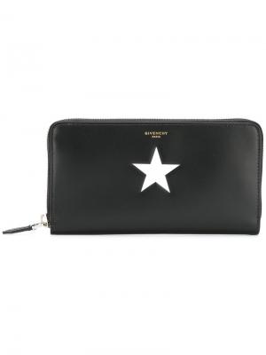 Бумажник с принтом звезды Givenchy. Цвет: черный