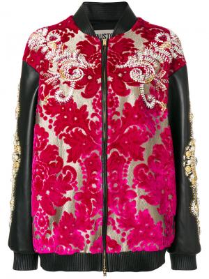 Куртка с отделкой Fausto Puglisi. Цвет: розовый и фиолетовый