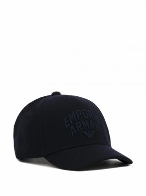 Шерстяная кепка с логотипом EMPORIO ARMANI