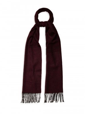 Шерстяной шарф с узором елочка, красный Eton