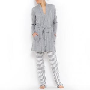 Пижама LOUISE MARNAY. Цвет: серый меалнж в полоску/серый меланж