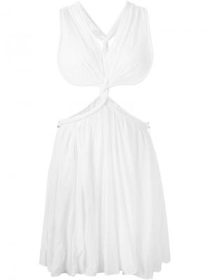Платье с веревочной отделкой Jay Ahr. Цвет: белый