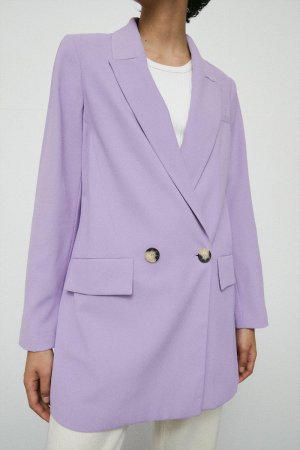 Свободный двубортный пиджак , фиолетовый Warehouse