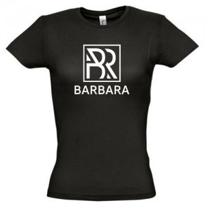 BARBARA Фирменная футболка для лэшмейкера (черная), размер M. Цвет: черный
