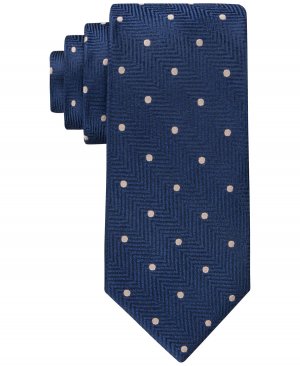 Мужской галстук в горошек с узором «елочка» Tommy Hilfiger