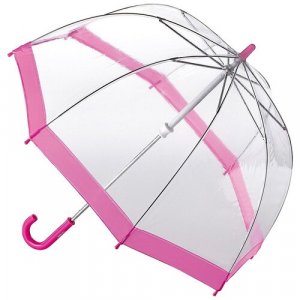 Зонт-трость , розовый, бесцветный FULTON. Цвет: розовый/бесцветный/pink