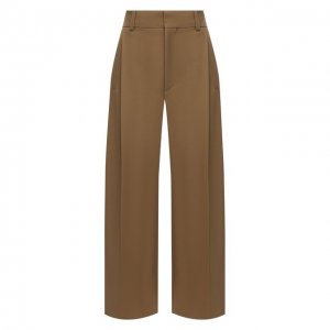 Шерстяные брюки Chloé. Цвет: коричневый