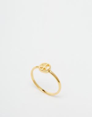 Кольцо с миниатюрным пацификом Orelia. Цвет: золотой