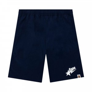 Пляжные шорты с логотипом BAPE Sta, темно-синие A BATHING APE