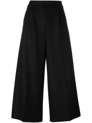 Укороченные широкие брюки 08Sircus. Цвет: чёрный
