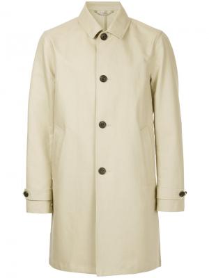 Однобортное пальто Hardy Amies. Цвет: коричневый