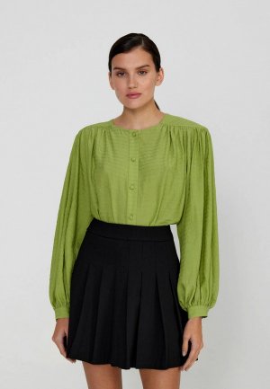 Блуза Nice One. Цвет: зеленый