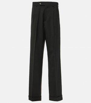 Ferito прямые брюки со складками из шерсти , черный Sportmax
