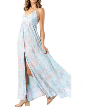 Платье Day Dream Maxi Dress, цвет Blue Teal Violet Smoke Tiare Hawaii