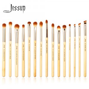 Набор профессиональных кистей для макияжа, 15 шт (Bamboo) Jessup