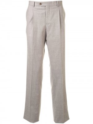 Прямые брюки строгого кроя Kent & Curwen. Цвет: серый