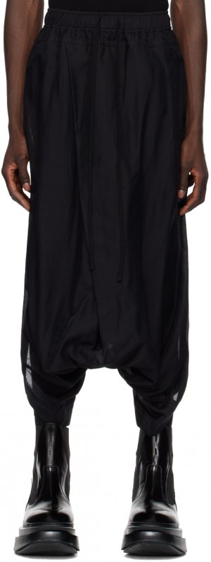 Черные перекрученные брюки Julius