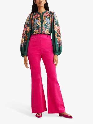 Приталенные расклешенные брюки , розовый дикий арбуз Boden
